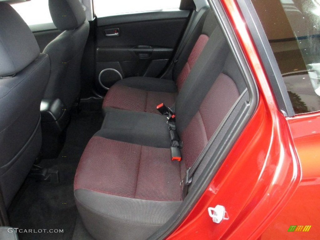Black/Red Interior 2006 Mazda MAZDA3 s Touring Hatchback Photo #76600099