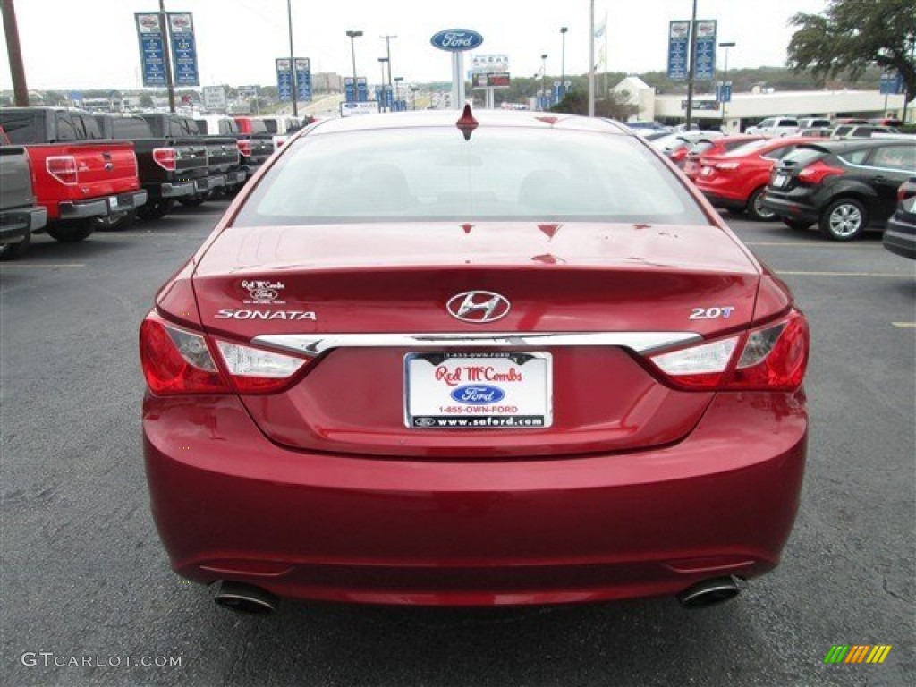 2011 Sonata Limited 2.0T - Venetian Red / Gray photo #5