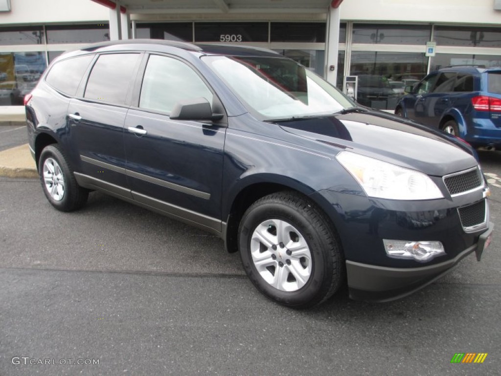 Dark Blue Metallic 2010 Chevrolet Traverse LS AWD Exterior Photo #76600251