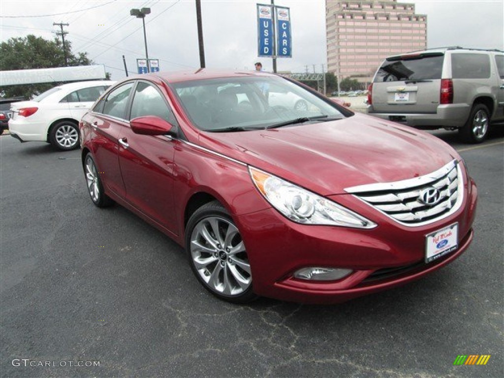 2011 Sonata Limited 2.0T - Venetian Red / Gray photo #22