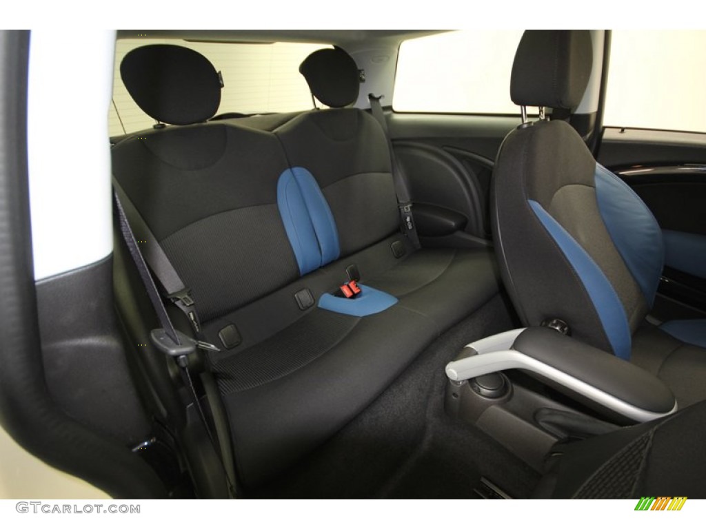 Black/Pacific Blue Interior 2009 Mini Cooper S Hardtop Photo #76601777