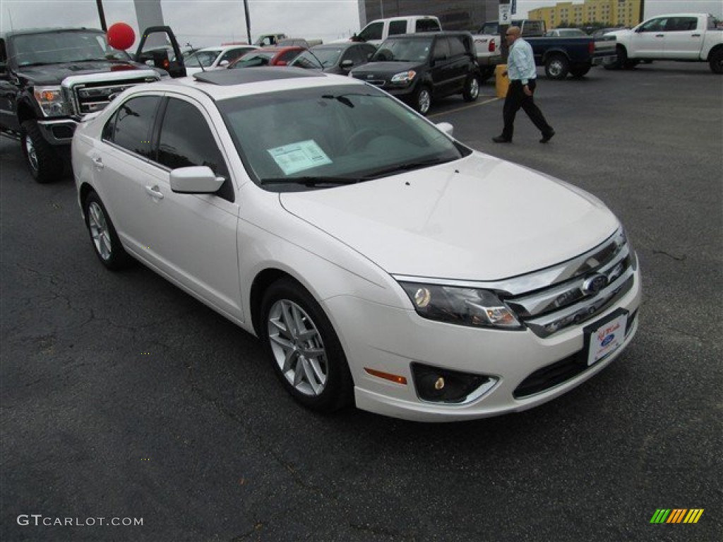 White Platinum Tri-coat Metallic 2010 Ford Fusion SEL Exterior Photo #76602485