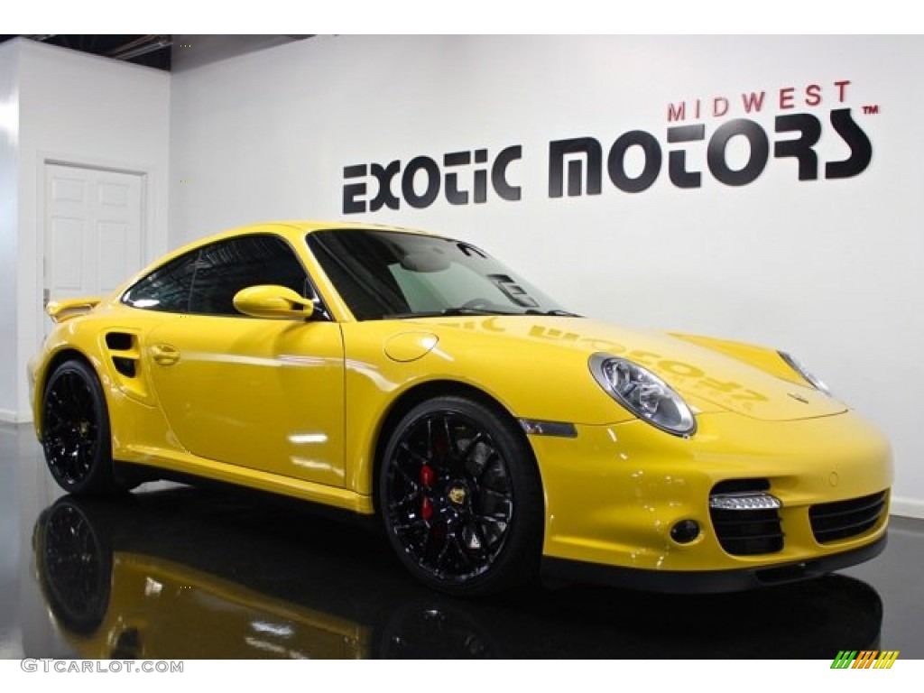 2007 911 Turbo Coupe - Speed Yellow / Black photo #4