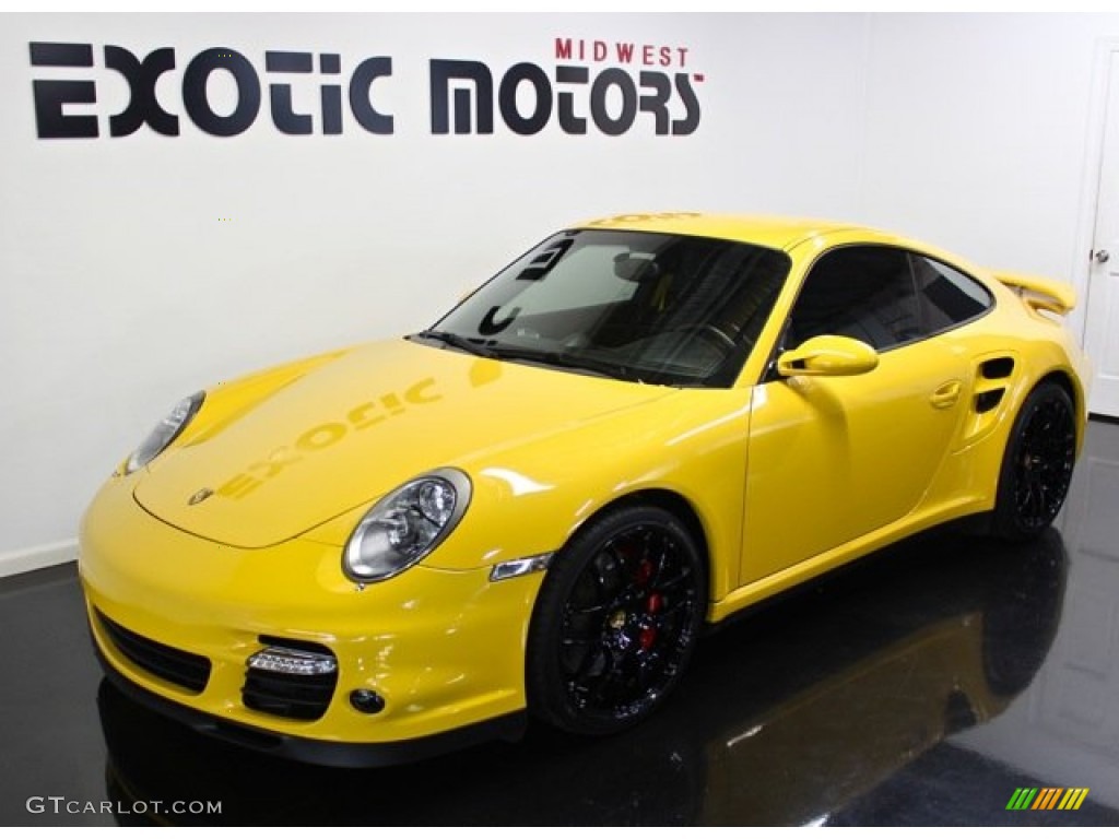 2007 911 Turbo Coupe - Speed Yellow / Black photo #7