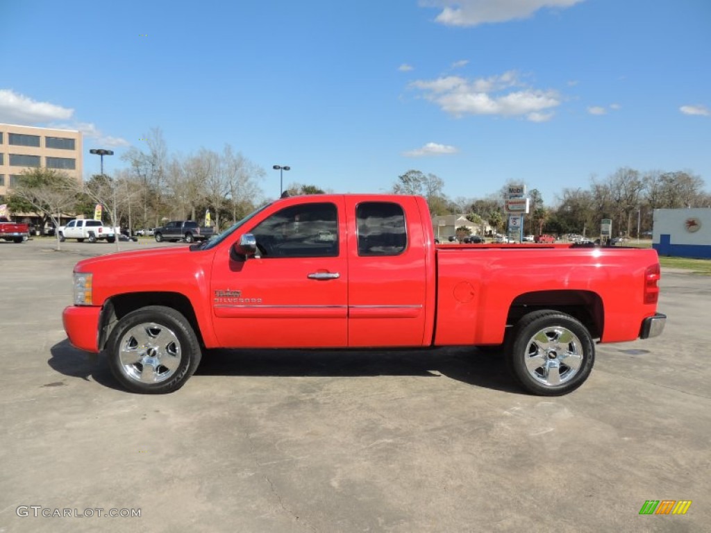 2011 Silverado 1500 LT Extended Cab - Victory Red / Light Titanium/Ebony photo #5