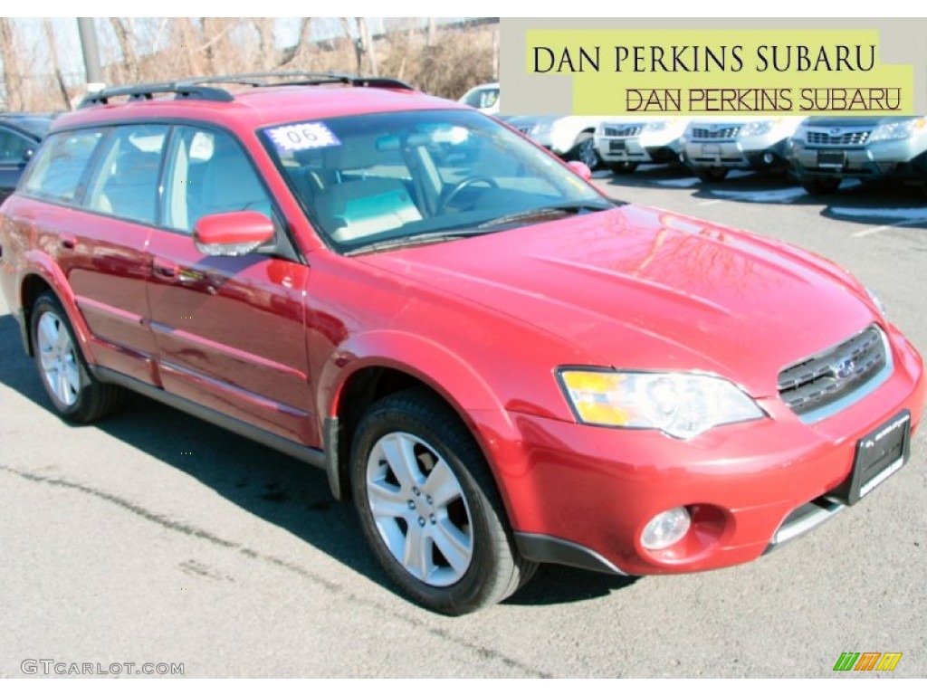 2006 Outback 3.0 R Wagon - Garnet Red Pearl / Taupe photo #1