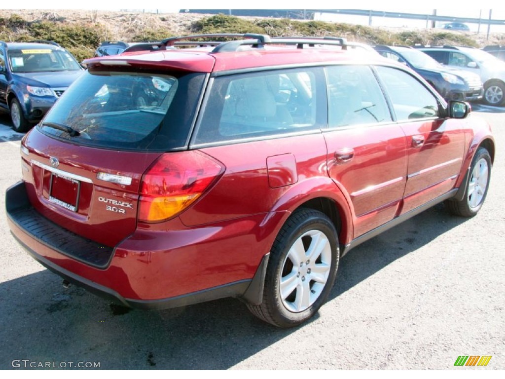 2006 Outback 3.0 R Wagon - Garnet Red Pearl / Taupe photo #6