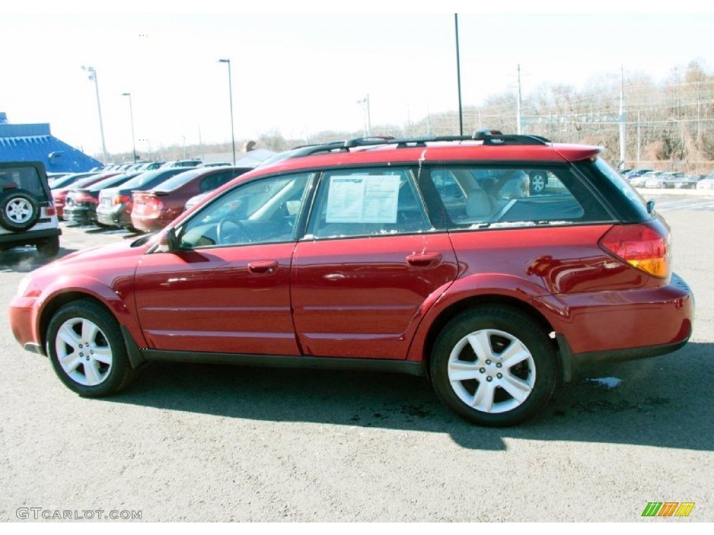 2006 Outback 3.0 R Wagon - Garnet Red Pearl / Taupe photo #11
