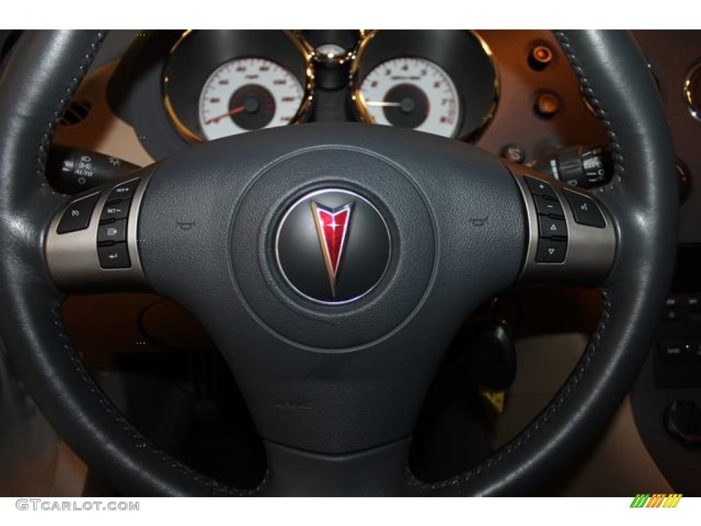 2007 Pontiac Solstice Roadster Steel/Sand Steering Wheel Photo #76608721