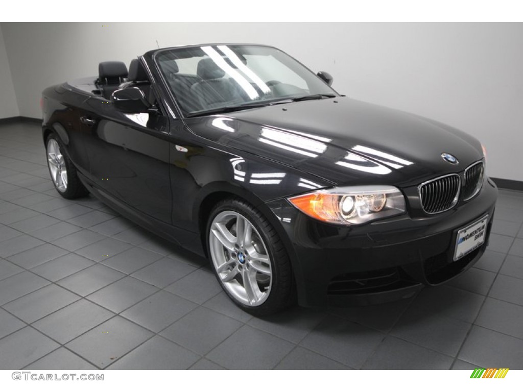 2012 1 Series 135i Convertible - Jet Black / Black photo #1