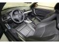 Black 2012 BMW 1 Series 135i Convertible Interior Color