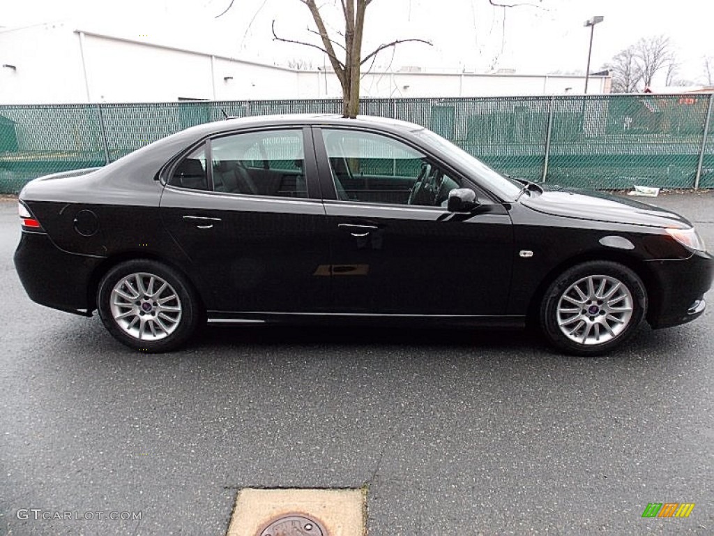 Black 2009 Saab 9-3 2.0T Sport Sedan Exterior Photo #76613319