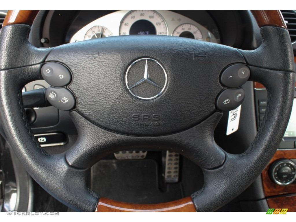 2008 Mercedes-Benz CLK 350 Cabriolet Cappuccino/Black Steering Wheel Photo #76613476