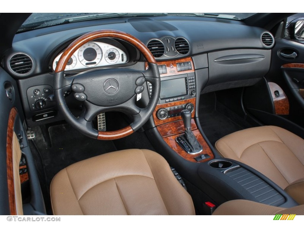 Cappuccino/Black Interior 2008 Mercedes-Benz CLK 350 Cabriolet Photo #76613498