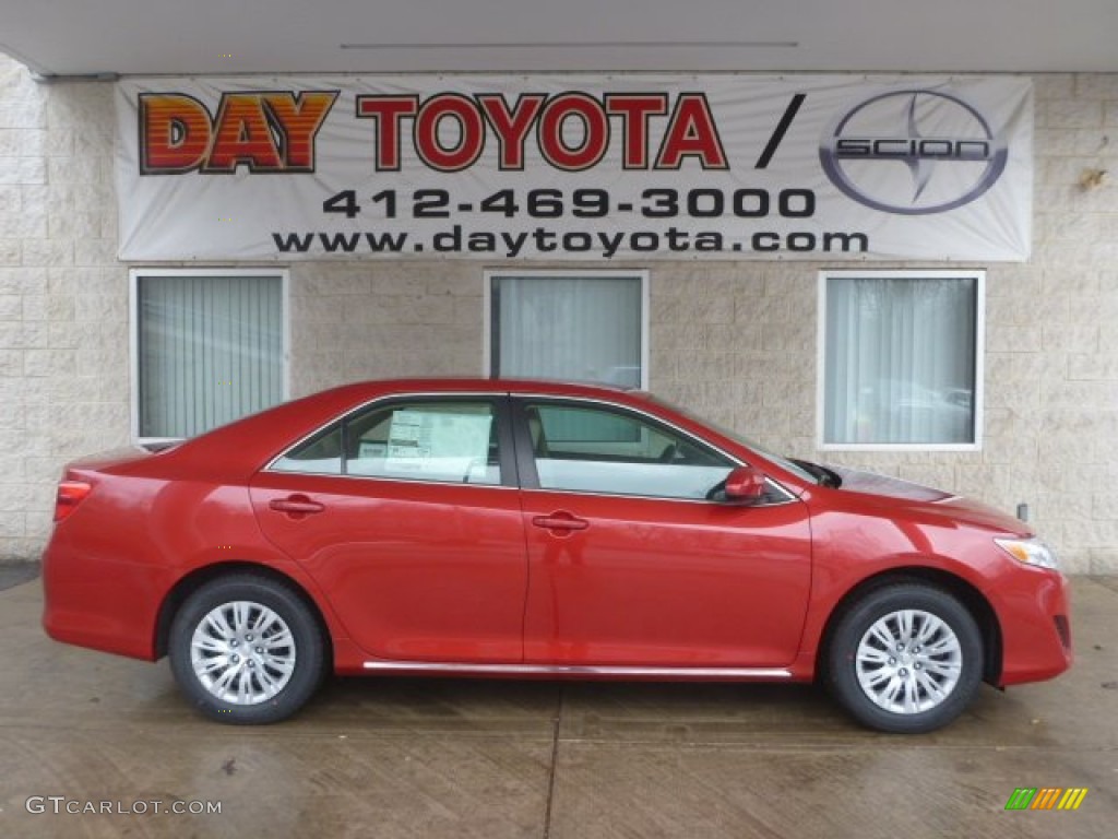 2013 Camry LE - Barcelona Red Metallic / Ivory photo #1