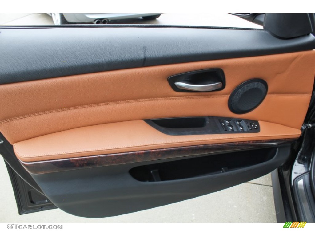 2010 BMW 3 Series 328i xDrive Sedan Saddle Brown Dakota Leather Door Panel Photo #76616694