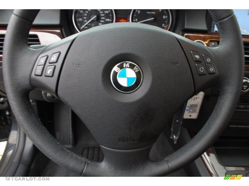 2010 BMW 3 Series 328i xDrive Sedan Saddle Brown Dakota Leather Steering Wheel Photo #76616760