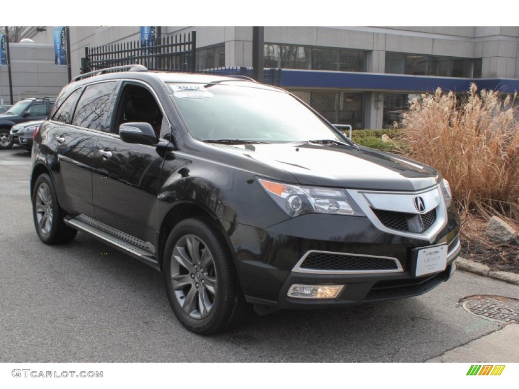 2010 MDX Advance - Crystal Black Pearl / Umber Brown photo #1