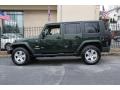 2010 Natural Green Pearl Jeep Wrangler Unlimited Sahara 4x4  photo #3