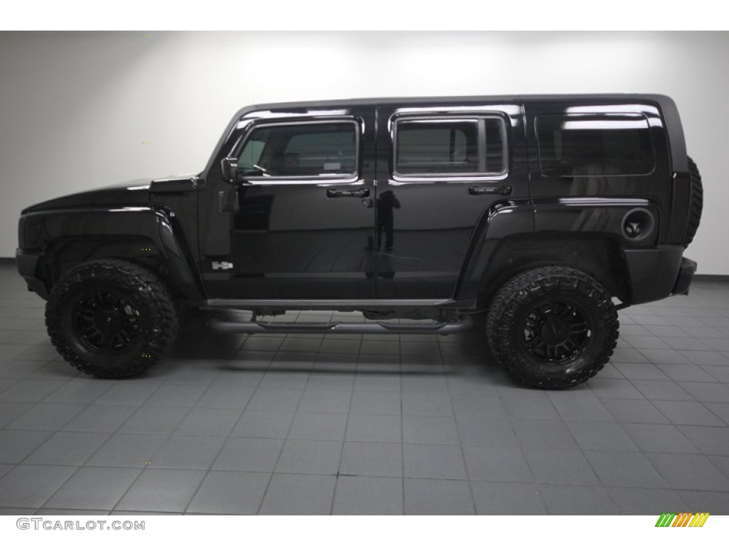 Black 2007 Hummer H3 Standard H3 Model Exterior Photo #76617889