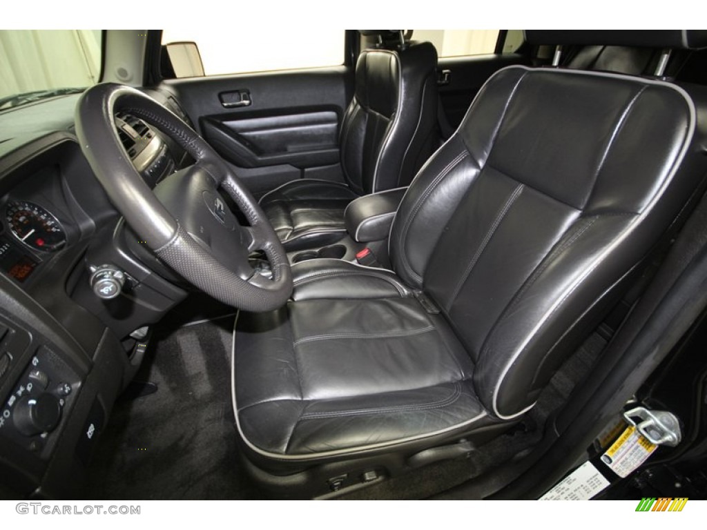 Ebony Black/Pewter Interior 2007 Hummer H3 Standard H3 Model Photo #76617903