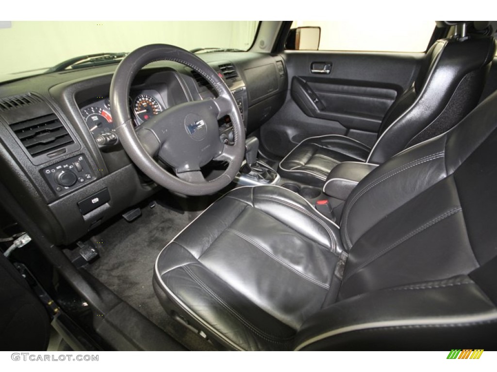Ebony Black/Pewter Interior 2007 Hummer H3 Standard H3 Model Photo #76618075