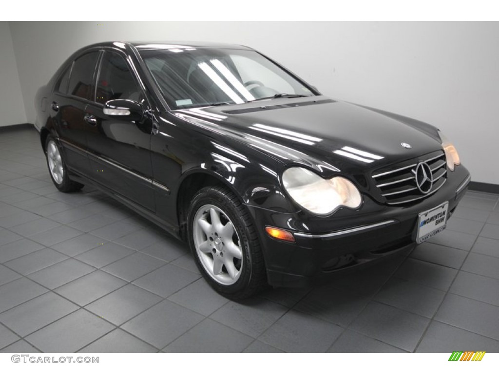 2002 C 240 Sedan - Black / Charcoal photo #1