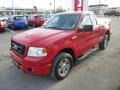 Bright Red 2008 Ford F150 STX Regular Cab 4x4 Exterior