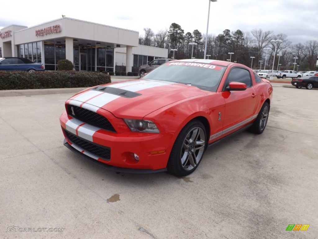 2011 Mustang Shelby GT500 Coupe - Race Red / Charcoal Black/White photo #1
