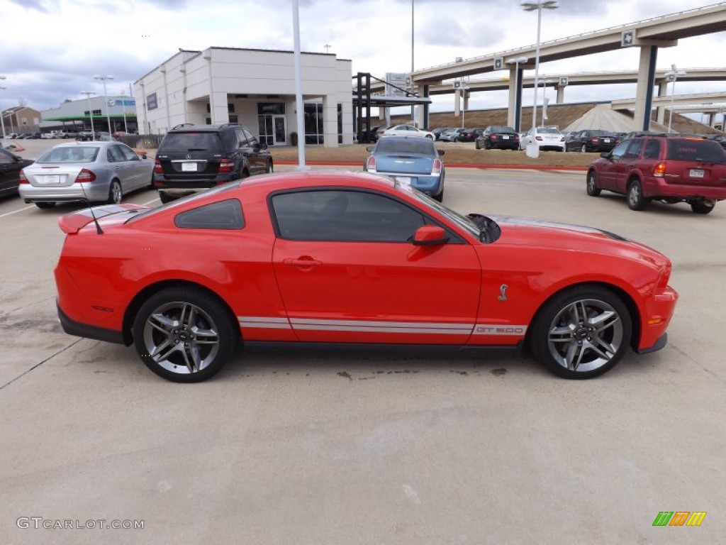 2011 Mustang Shelby GT500 Coupe - Race Red / Charcoal Black/White photo #6