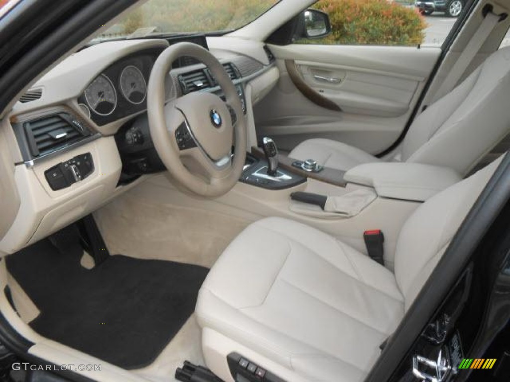 Oyster/Dark Oyster Interior 2012 BMW 3 Series 328i Sedan Photo #76624890