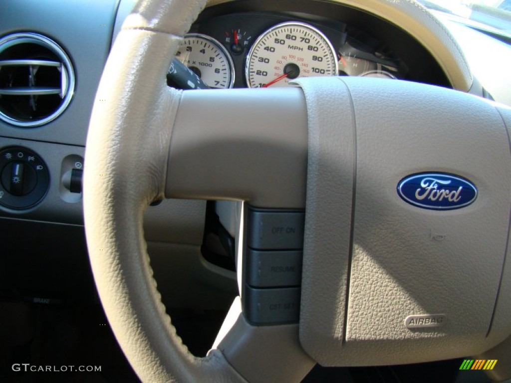 2008 F150 Lariat SuperCrew 4x4 - Dark Blue Pearl Metallic / Tan photo #20