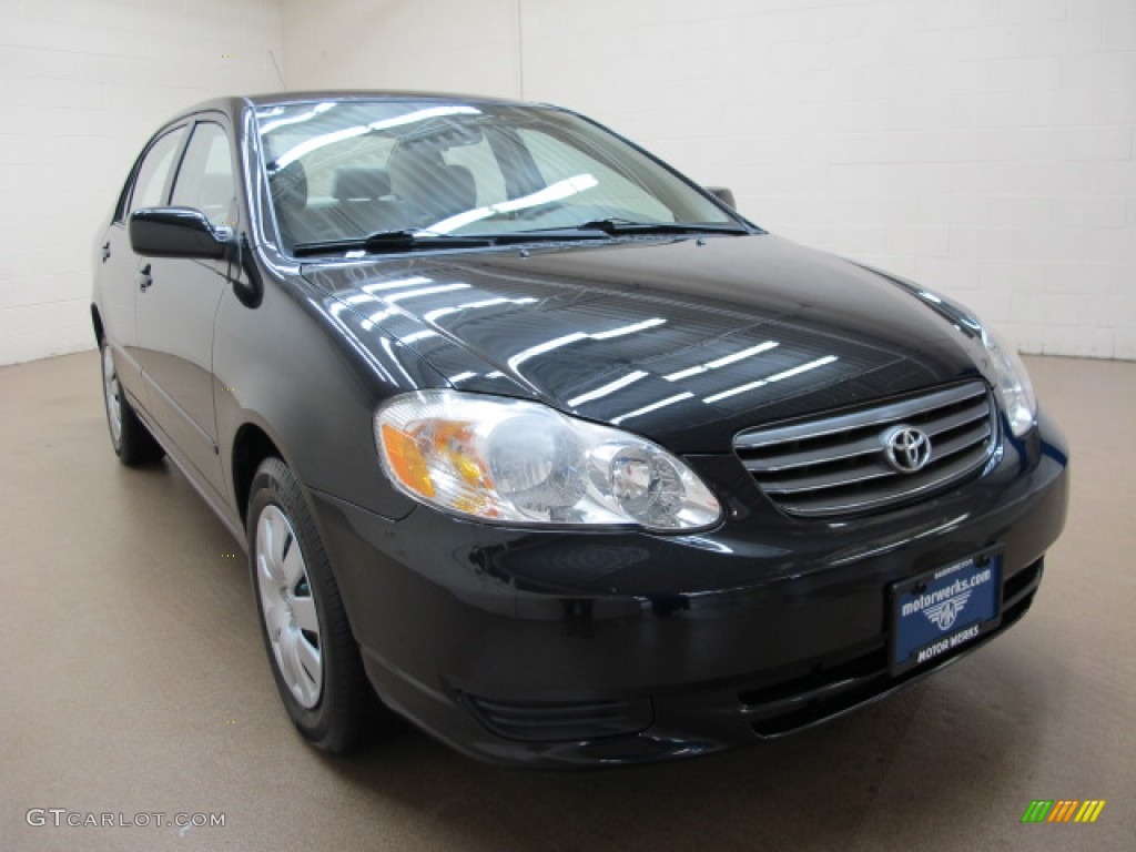 2004 Corolla LE - Black / Pebble Beige photo #1