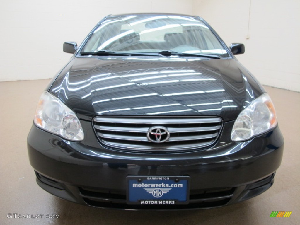 2004 Corolla LE - Black / Pebble Beige photo #2