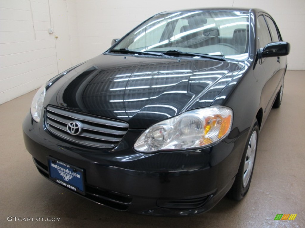 2004 Corolla LE - Black / Pebble Beige photo #3