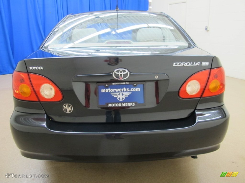 2004 Corolla LE - Black / Pebble Beige photo #6