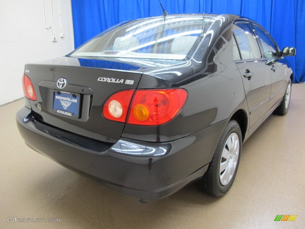 2004 Corolla LE - Black / Pebble Beige photo #7