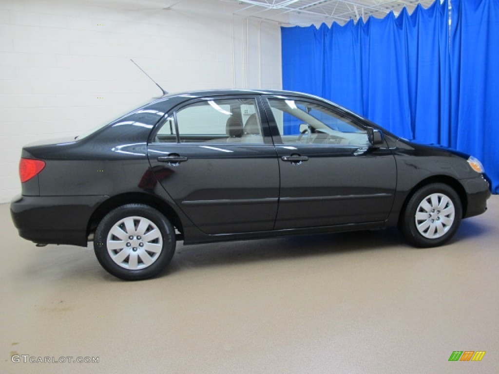 2004 Corolla LE - Black / Pebble Beige photo #8