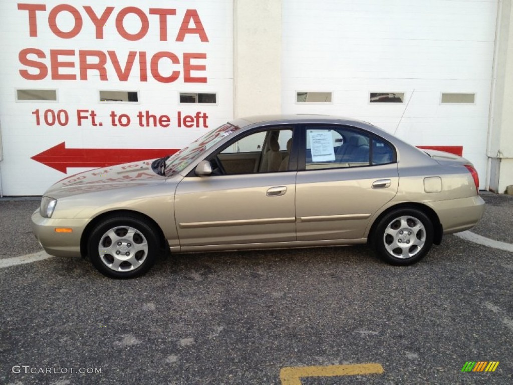 2001 Elantra GLS - Champagne / Beige photo #3