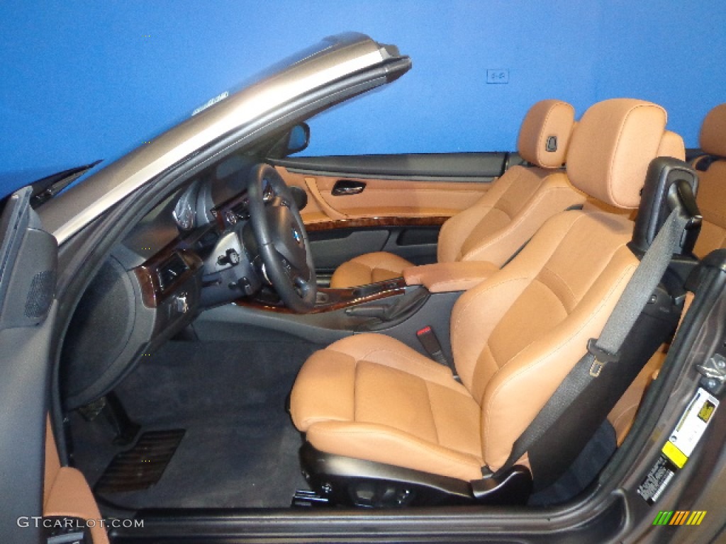 Saddle Brown Dakota Leather Interior 2010 BMW 3 Series 328i Convertible Photo #76632168