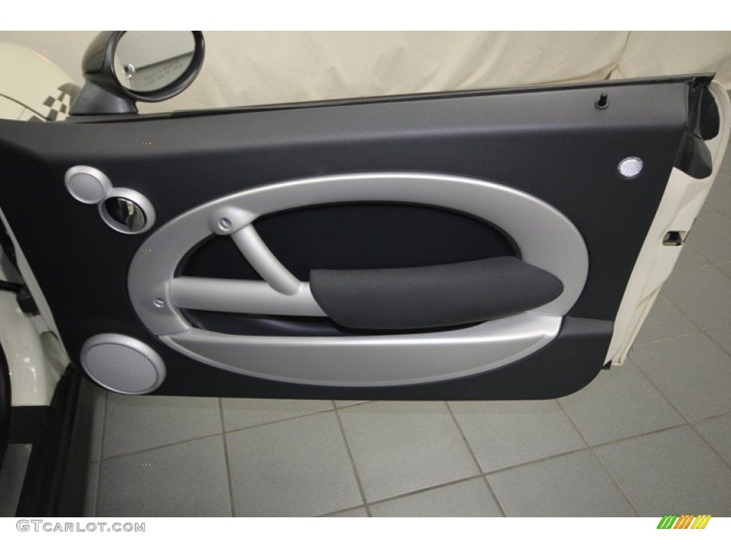 2006 Mini Cooper S Hardtop Space Gray/Panther Black Door Panel Photo #76632301