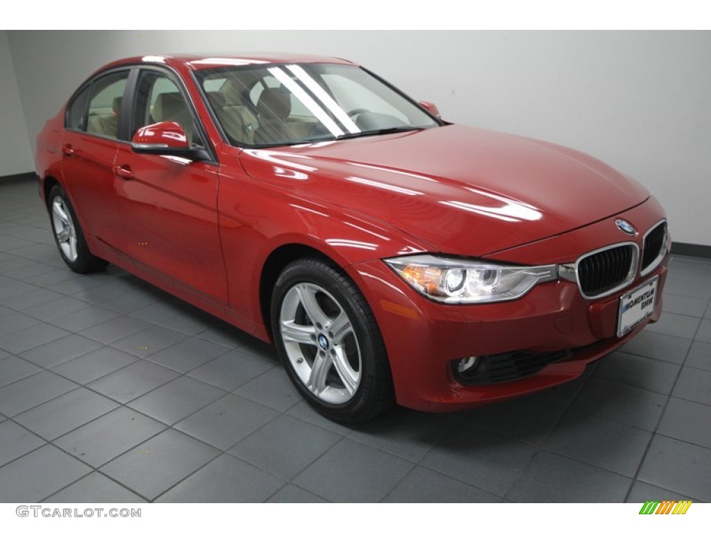 2012 3 Series 328i Sedan - Melbourne Red Metallic / Venetian Beige photo #1