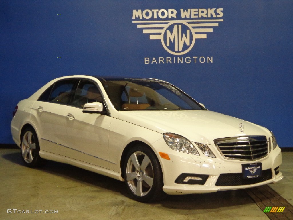 2010 E 350 4Matic Sedan - Arctic White / Natural Beige photo #1