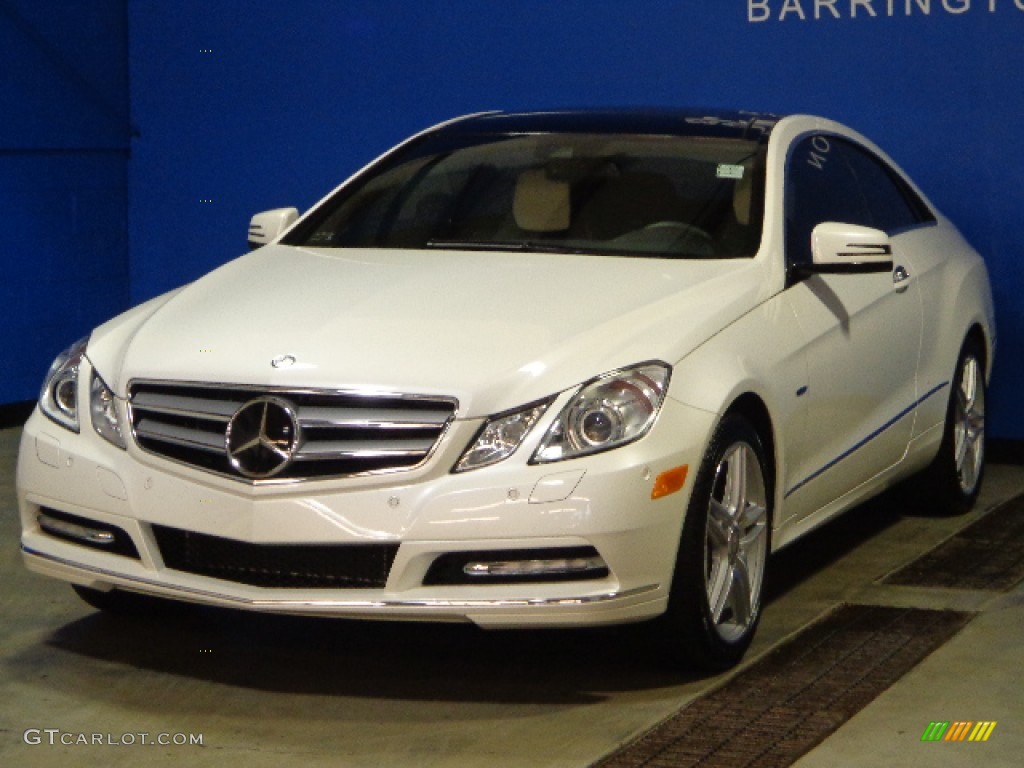 2012 E 350 Coupe - Diamond White Metallic / designo Black/Porcelain photo #4