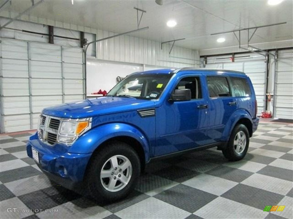 2008 Nitro SXT - Electric Blue Pearl / Dark Slate Gray/Light Slate Gray photo #4
