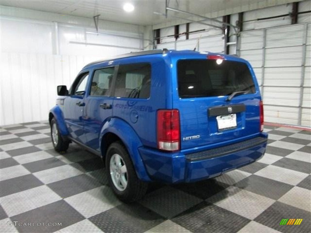 2008 Nitro SXT - Electric Blue Pearl / Dark Slate Gray/Light Slate Gray photo #5