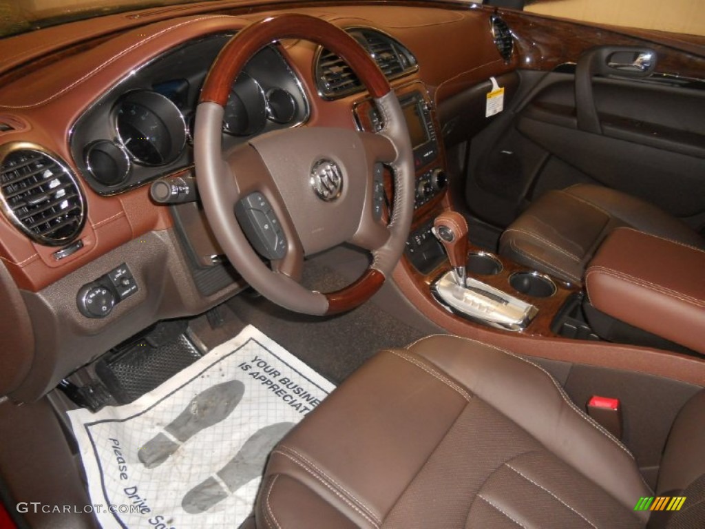 Cocoa Leather Interior 2013 Buick Enclave Leather Photo #76635811