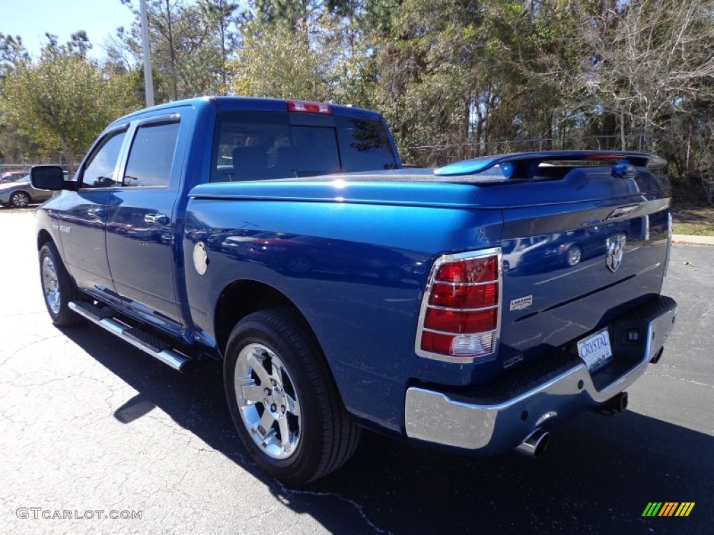 2009 Ram 1500 Laramie Crew Cab - Deep Water Blue Pearl / Dark Slate Gray photo #3