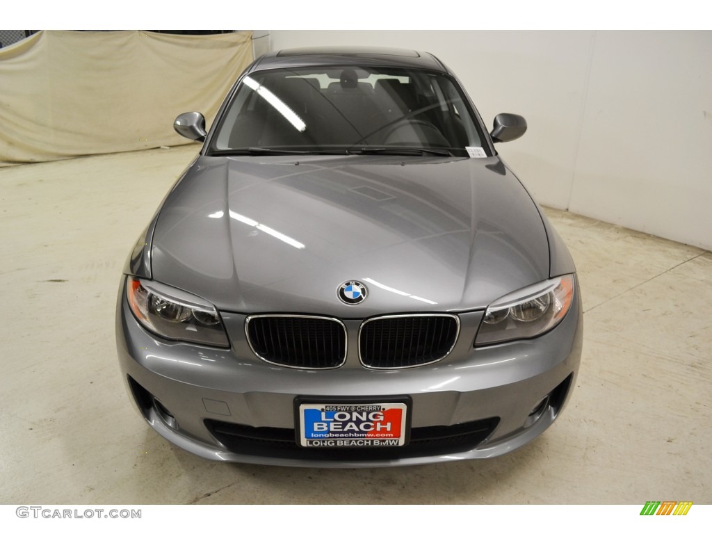 2012 1 Series 128i Coupe - Space Grey Metallic / Black photo #4