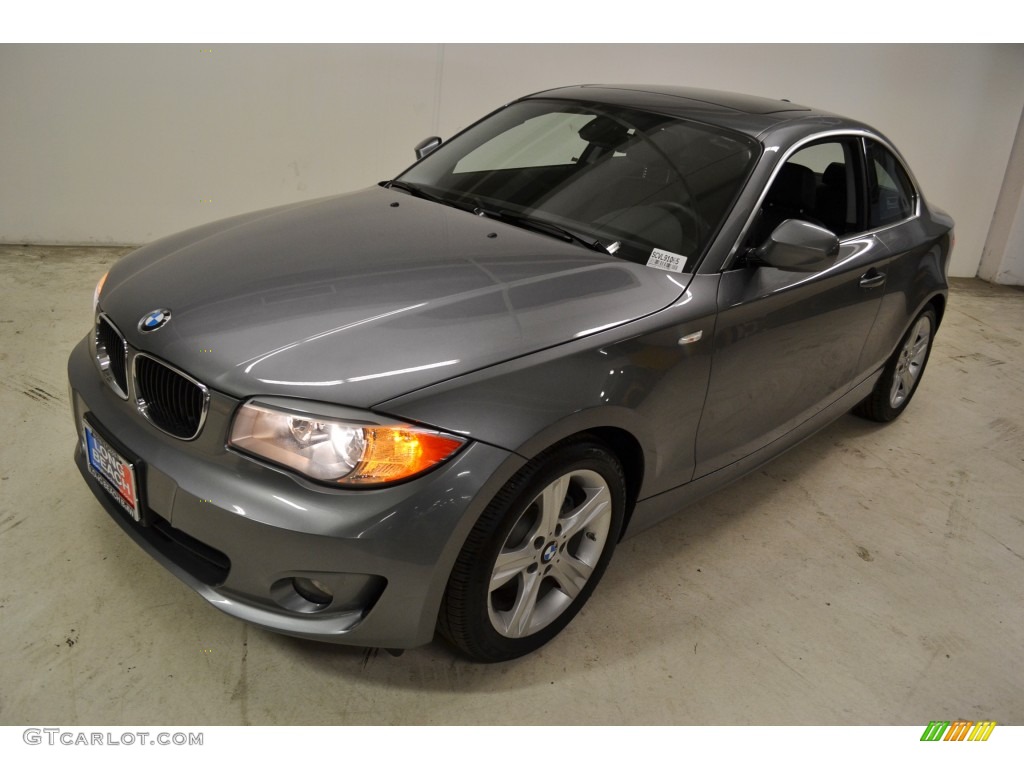 2012 1 Series 128i Coupe - Space Grey Metallic / Black photo #5